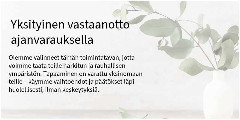 Etusivu 13 yksityinen vastaanotto ajanvarauksella kuva